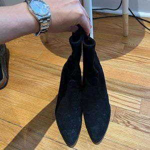 Stuart Weitzman Suede Black Ancle Boots Size 8